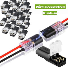 Fast-Fit 2-Pin Double-Wire Plug-in Connectors