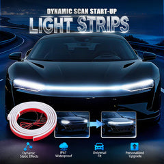 🔥【Dynamic Scan HoodBeam Kit】- 50% OFF! Light up your hood with hypnotic smooth scanning effects! ✨🚗
