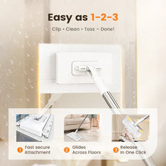 đź’Ą Last day! 50% Off đź’ĄDisposable Dust Mop with 4 Reusable Cloths