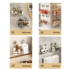 No-Drill Bathroom Suction Storage Box – Large Capacity & Strong Load-Bearing