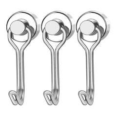 Heavy-Duty Magnetic Hooks (16mm / 20mm, Neodymium, Strong Pull) | Pack of 10 Pieces