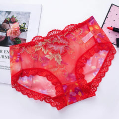 🌸Antibacterial cotton panties with lace embroidery | Pack of 4