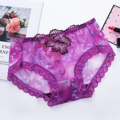 🌸Antibacterial cotton panties with lace embroidery | Pack of 4