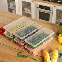 Fridge Storage Containers with Drain Plate