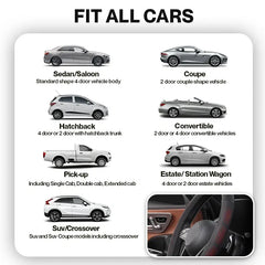 Gripex 2025 UltraGrip Breathable Leather Steering Wheel Cover | Anti-Slip, Universal Fit