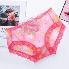 🌸Antibacterial cotton panties with lace embroidery | Pack of 4
