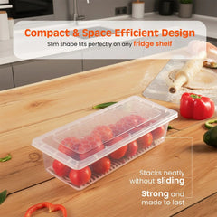 Fridge Storage Containers with Drain Plate