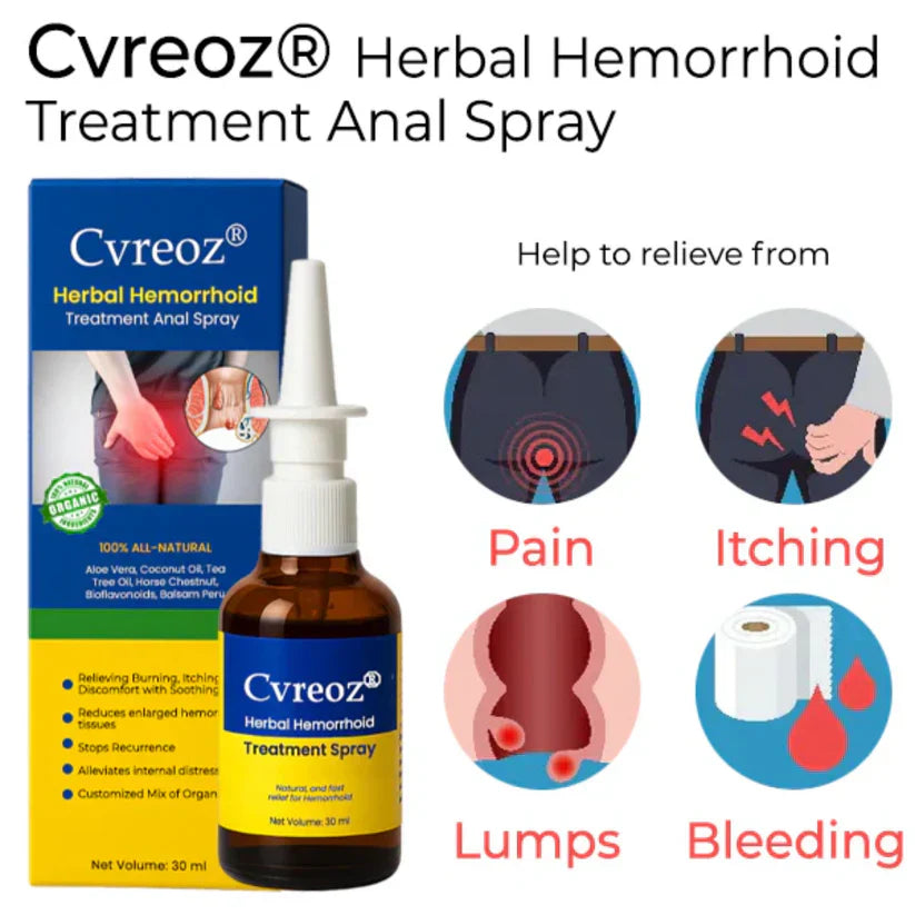 Cvreoz® Herbal Hemorrhoid Treatment Anal Spray (Buy 1 Get 1 Free)