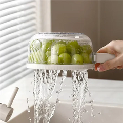 Rinsing Basket: The ultimate all-in-one dishwashing, draining and storage basket