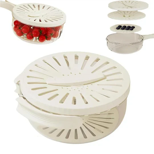 Rinsing Basket: The ultimate all-in-one dishwashing, draining and storage basket