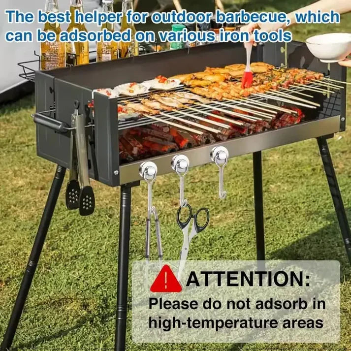 Heavy-Duty Magnetic Hooks (16mm / 20mm, Neodymium, Strong Pull) | Pack of 10 Pieces