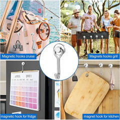Heavy-Duty Magnetic Hooks (16mm / 20mm, Neodymium, Strong Pull) | Pack of 10 Pieces