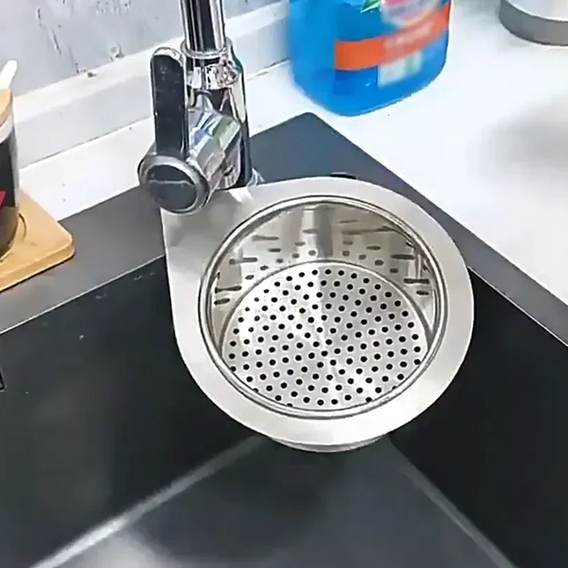 Stainless Steel Sink Organiser – All-in-One Basket with Intelligent Drain | Buy 1 Get 1 Free 🔥