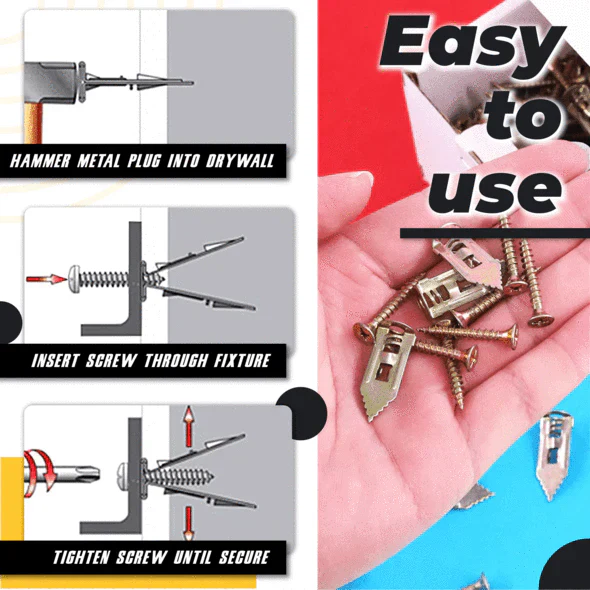 Drywall Anchors and Screws Kit – Heavy Duty