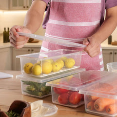 Fridge Storage Containers with Drain Plate