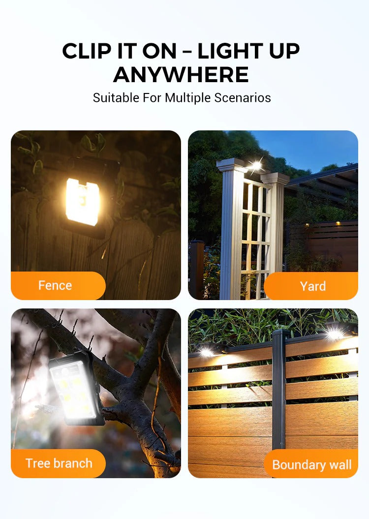 ☀️Solar Clip Light With Motion Sensor🏡