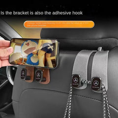 Car Seat Hook with Car Logo, Rear Seat Car Hook, Multifunctional Rear Seat Thickened Hanger for Car Interior