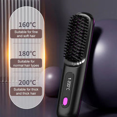 🔥Summer Hot Sale 40% Off🔥Wireless Ceramic Heating Hair Straightening Comb
